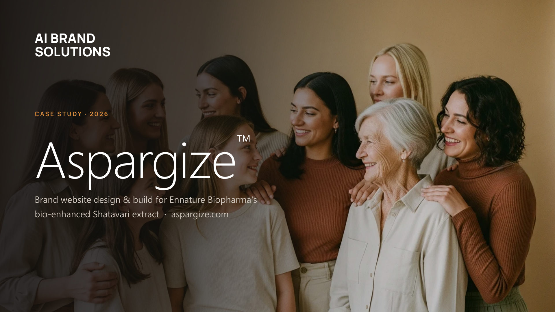 Aspargize — brand website for Ennature Biopharma's bio-enhanced Shatavari extract, by AI Brand Solutions